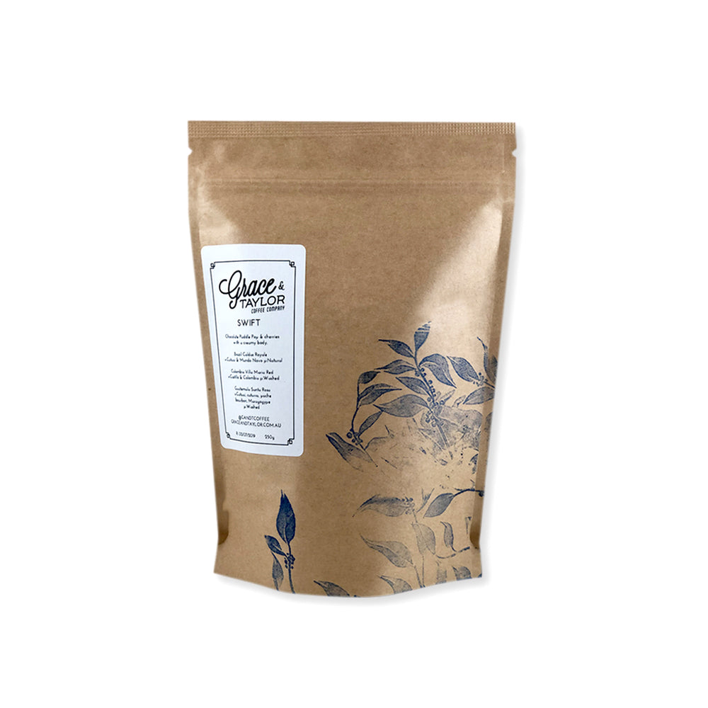 
                  
                    Load image into Gallery viewer, Grace and Taylor Coffee Company Swift Blend 250g Pouch | on Good Coffee Project
                  
                