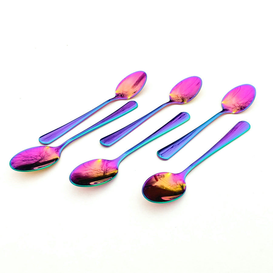 
                  
                    Load image into Gallery viewer, Umeshiso | Rainbow Cupping Spoon – Mini Dipper (6-Pack) | Good Coffee Project
                  
                